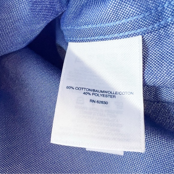 Lands End Boys Bundle Of Oxford Shirt in Blue And Peach  Yellow NWOT - Picture 7 of 16